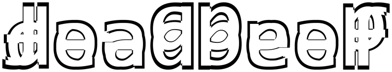 Ambigram for deadbeef in Consolab